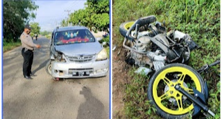 Kecelakaan Maut di Rohul, Sepeda Motor VS Mobil Xenia Seorang Tewas