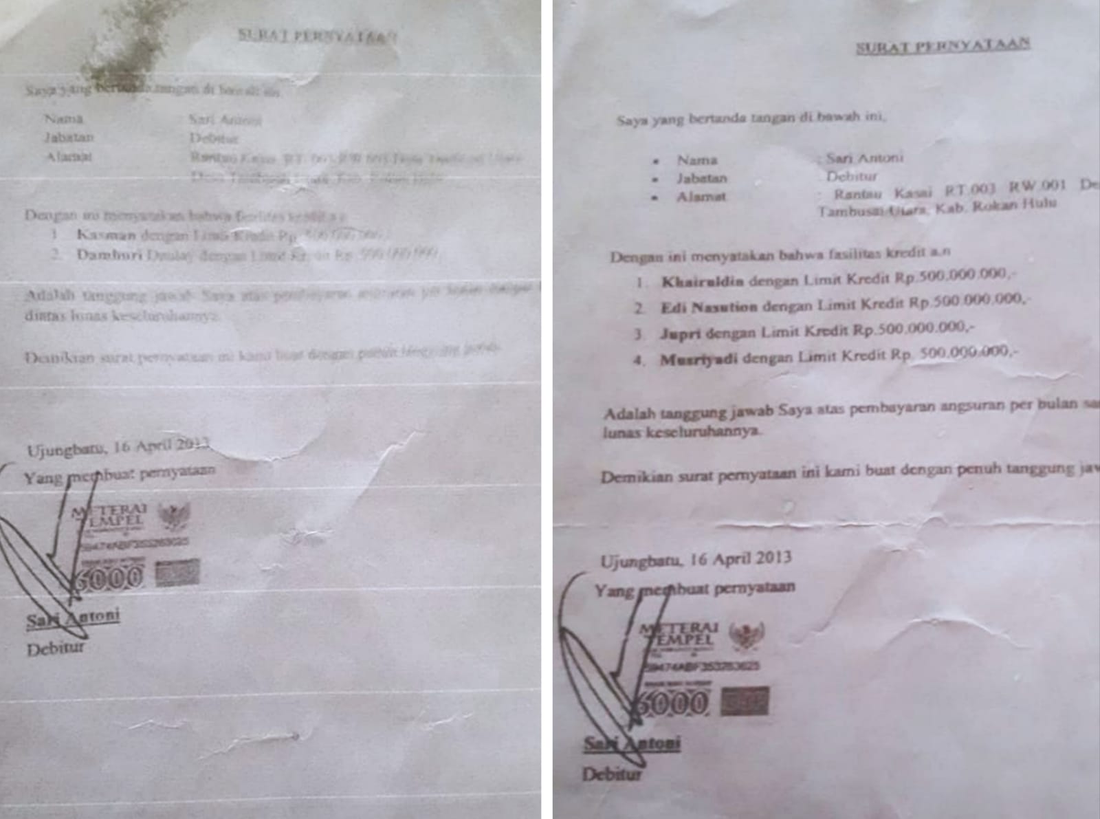 Sejauh ini Ada 6 Orang, Masing-Masing Rp.500 Juta. 1 Orang Sudah Dikembalikan Anggota Dewan