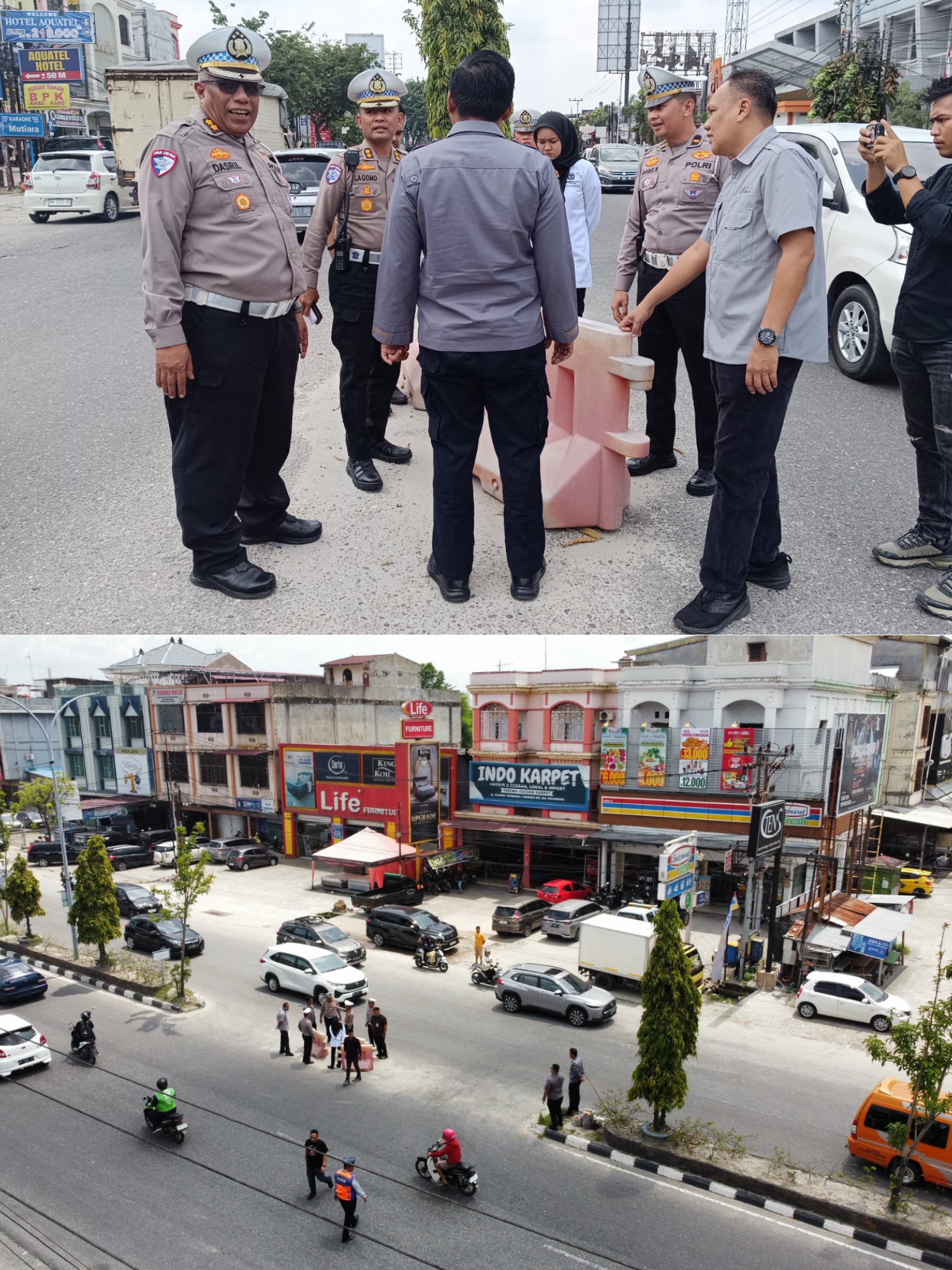 Uji Coba Penutupan Dua U-Turn di Jalan Nangka Pekanbaru Dimulai Jumat, 9 Mei 2025