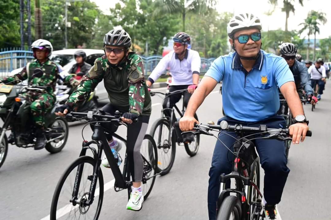 Sinergitas Antar Matra, TNI di Provinsi Riau gelar Gowes Bersama