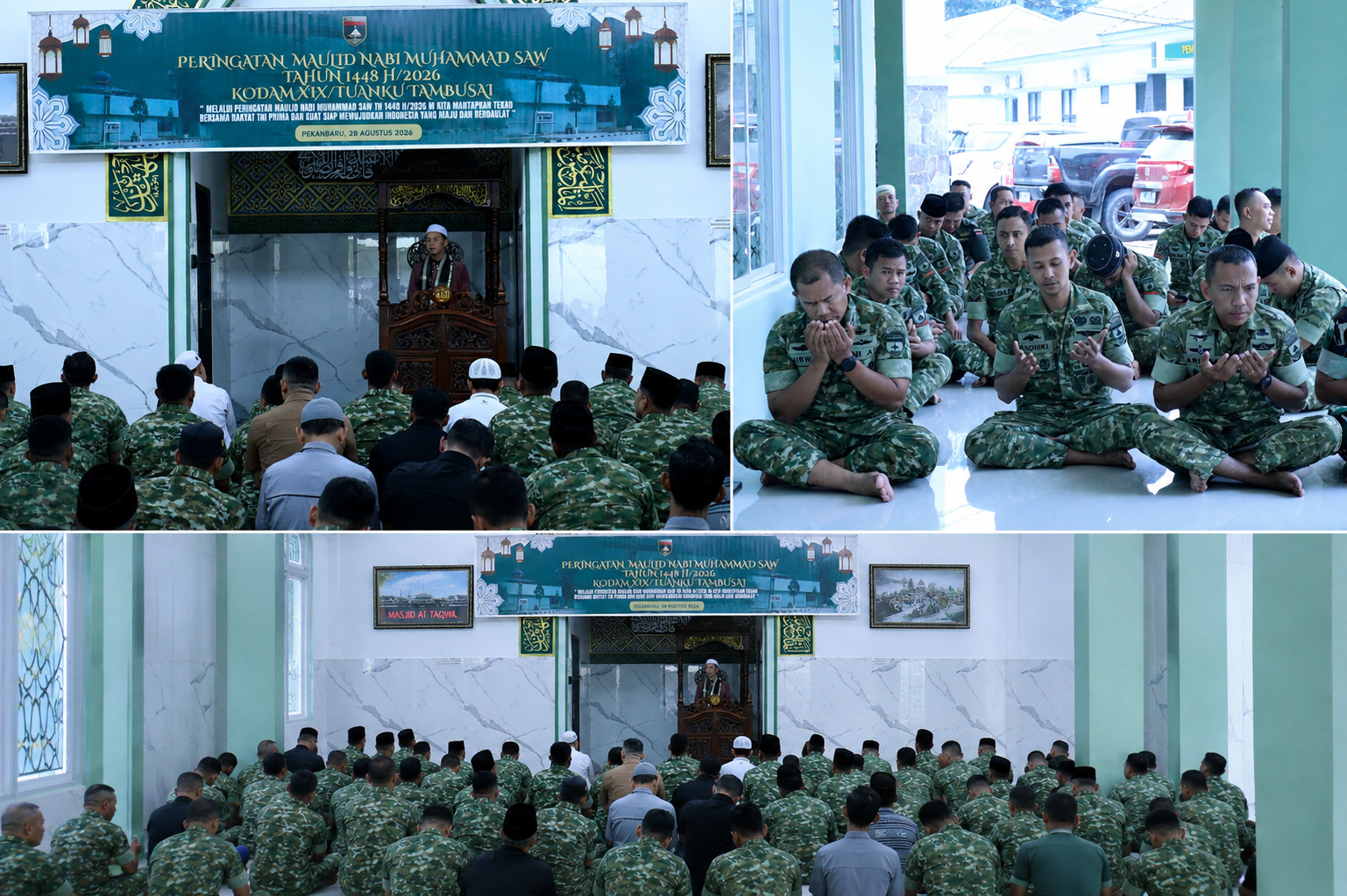 Peringati Maulid Nabi Muhammad SAW, Kodam XIX/Tuanku Tambusai Teguhkan Pengabdian Bersama Rakyat