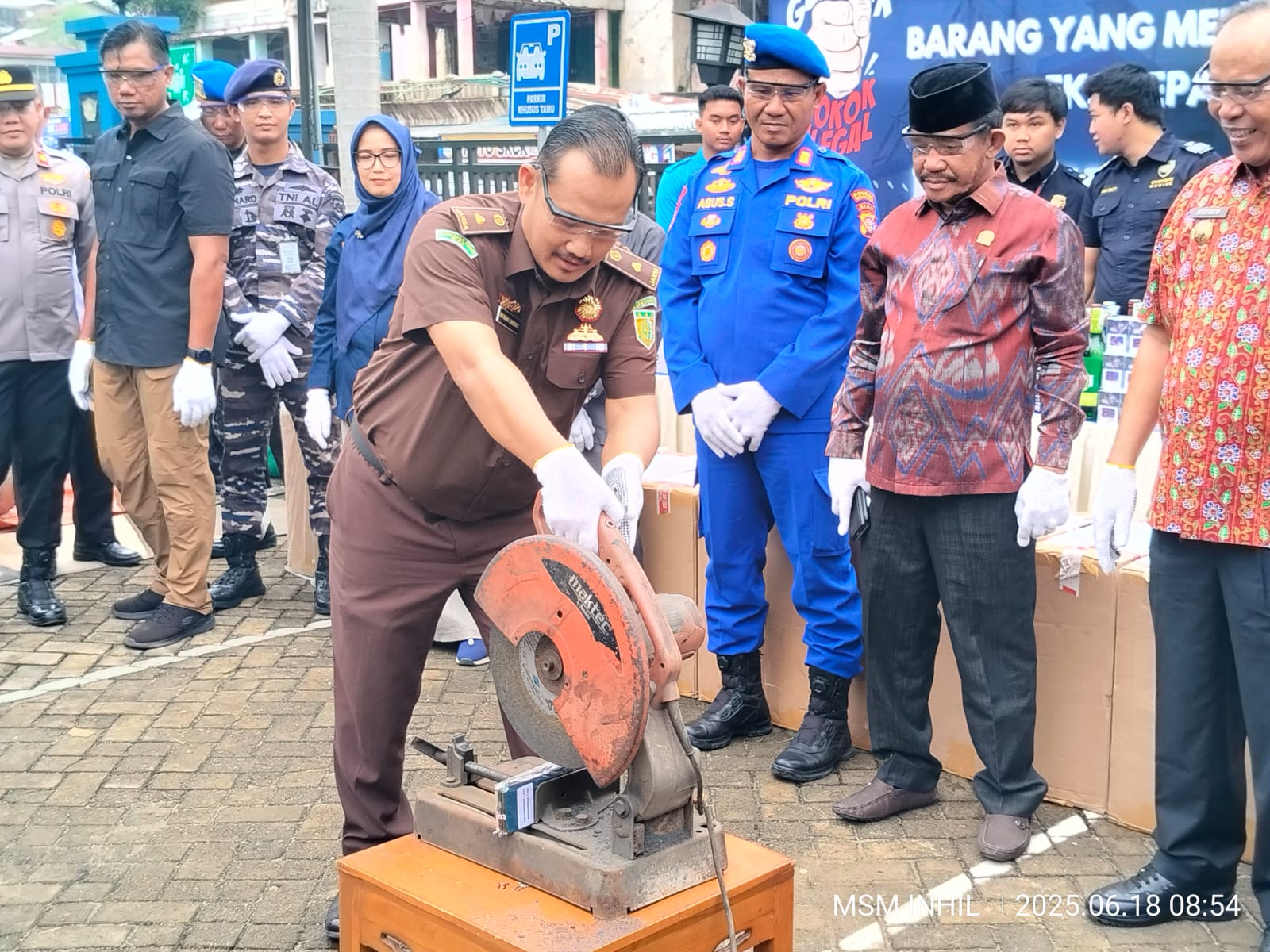 Bea Cukai Tembilahan Musnahkan Barang Ilegal Senilai Rp7,6 Miliar, Disaksikan Forkopimda Inhil