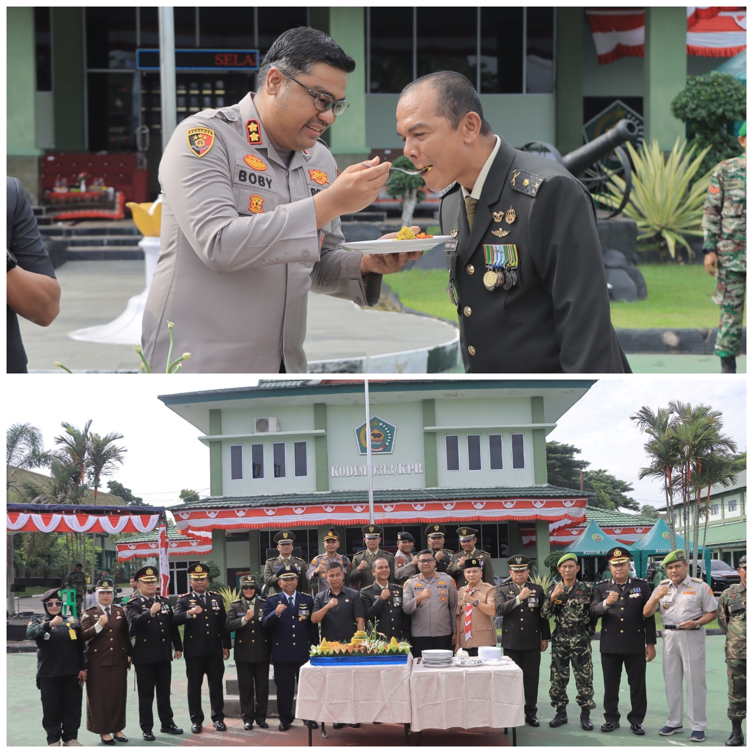 HUT TNI ke-80 di Kampar: Kejutan Tumpeng dari Kapolres, Bukti Kekompakan TNI-Polri Jaga Negeri!