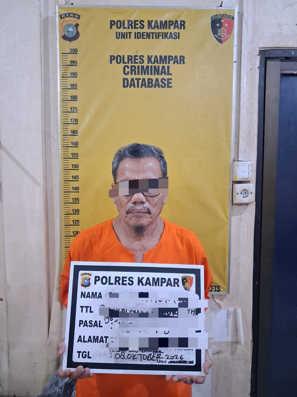Polres Kampar Tangkap Guru Ngaji, Diduga Cabuli 4 Anak Dibawah Umur