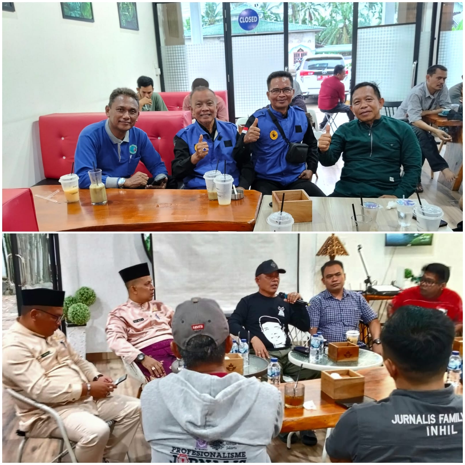 Bupati Inhil Pererat Kemitraan dengan Insan Pers di Cafe Unico