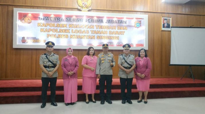 Serah Terima Jabatan Dua Kapolsek,Di Polres Kuansing
