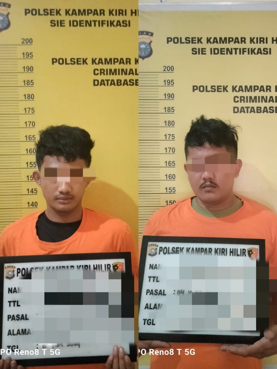 Asyik Duduk di Warung, Dua Pelaku Narkoba Diringkus  Polsek Kampar Kiri Hilir