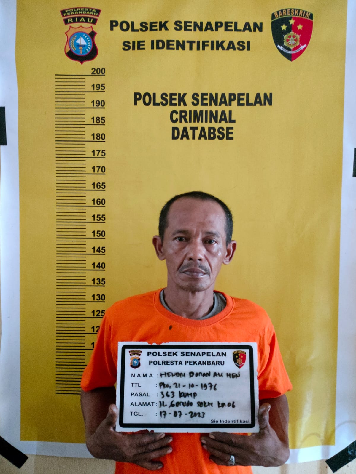 Curi Mesin Outdoor AC, Seorang Buruh Bangunan Diamankan Polsek Senapelan