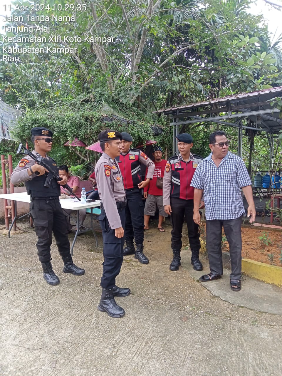 Sat Samapta Polres Kampar Patroli di Objek Wisata di Danau Rusa