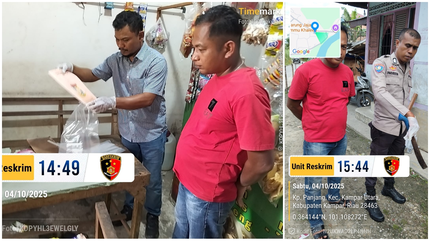 Parang Patah Jadi Petunjuk, Polsek Kampar Ungkap Fakta Baru Kasus Pembunuhan Warisan