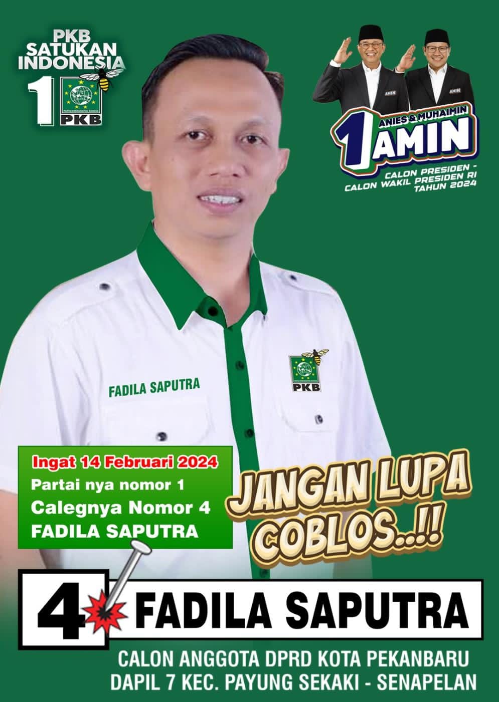 Fadila Saputra Ajak Masyarakat Pekanbaru Memilih Pemimpin Yang Mempunyai Visi Perubahan