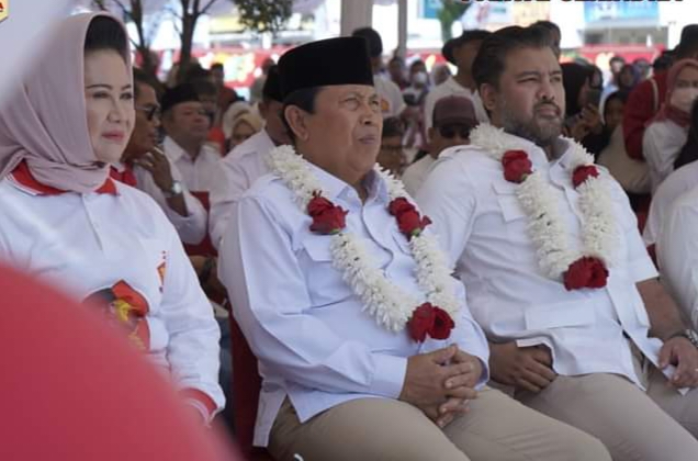 HUT Partai Gerindra ke XV, gelar gerak jalan santai dan pelantikan PAC sekaligus peresmian kantor ba