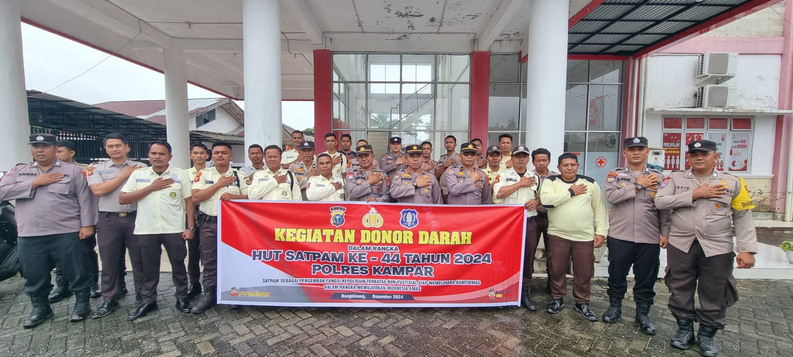 HUT Satpam ke-44, Polres Kampar Gelar Donor Darah di PMI, Setetes Darah  Menyentuh Hati!