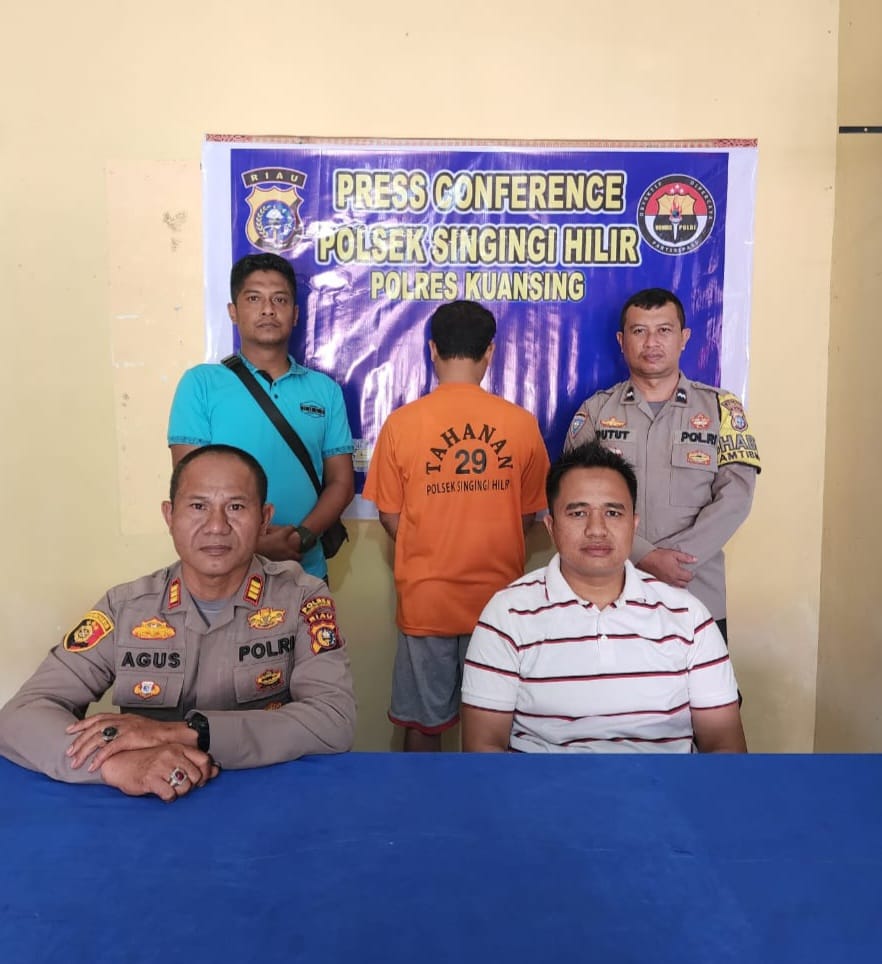 Polsek Singingi Hilir Gerebek Judi Dadu di Desa Sungai Buluh Singingi Hilir Satu Pelaku Diamankan