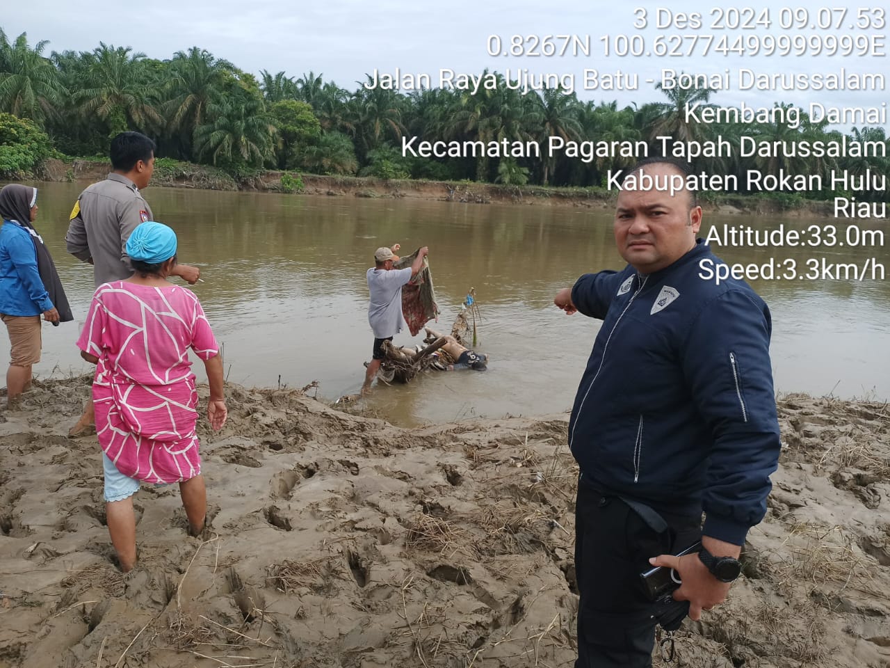 Penemuan Anak Tenggelam Di Sungai Rokan Kulim, Telah Meninggal Dunia