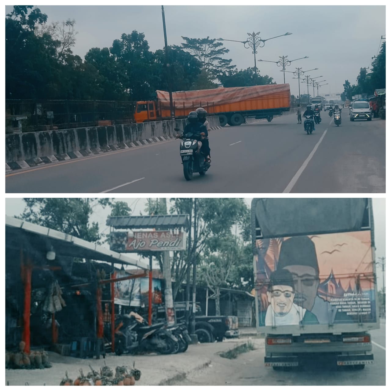 Bangunan Liar Pedagang Nenas Rimbo Panjang Sangat Meresahkan Penguna Jalan