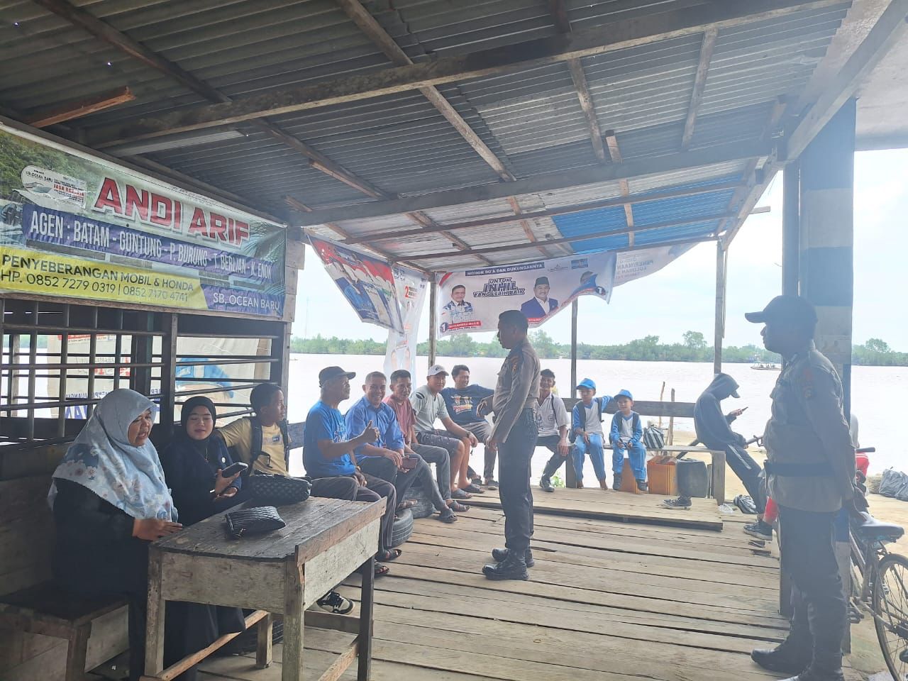 Kapolsek Reteh Pimpin Pengamanan Kegiatan Kampanye di Pulau Kijang