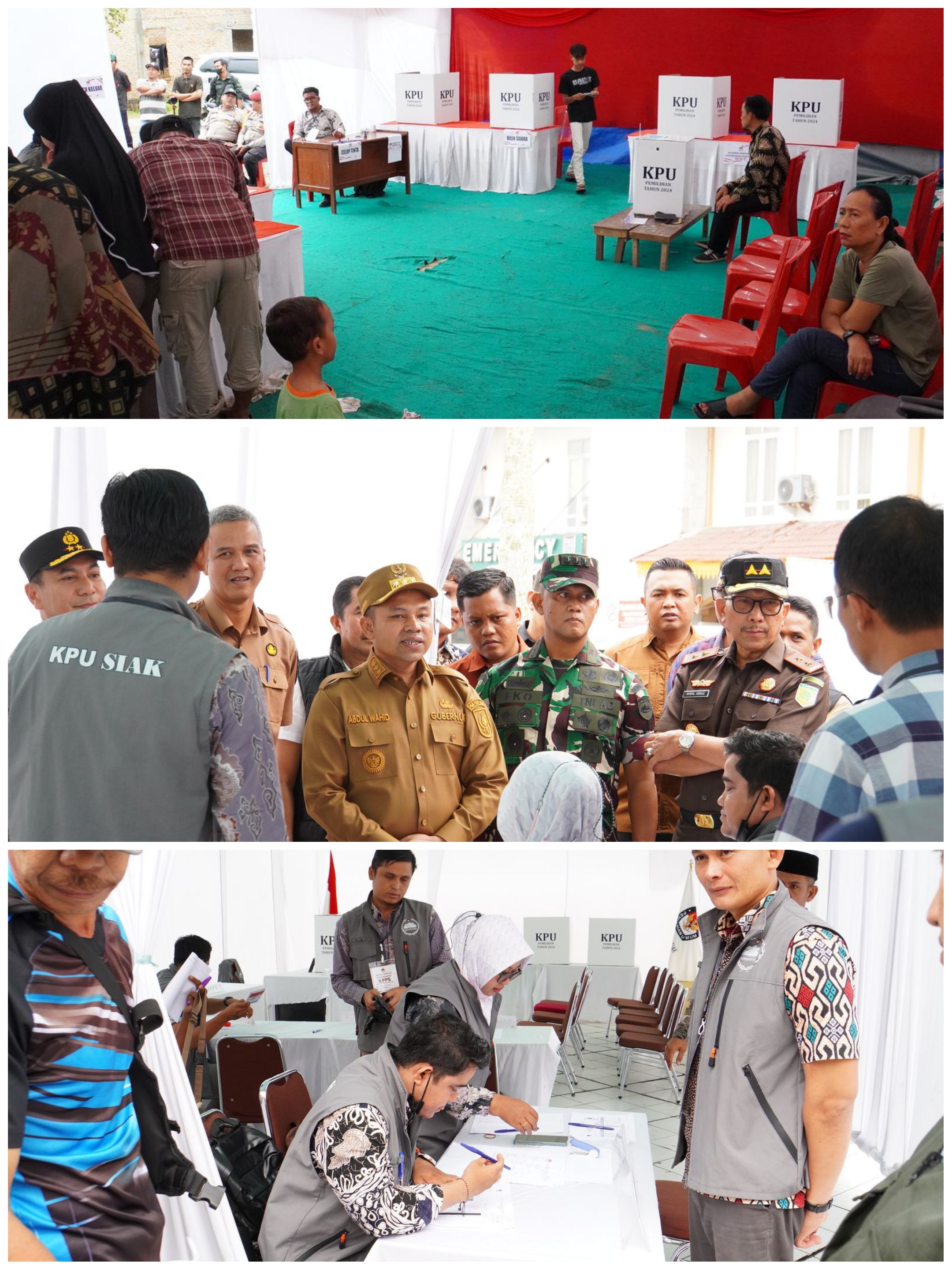 TINGKAT PARTISIPASI PEMILIH TINGGI, WARGA ANTUSIAS DAN PSU SIAK BERLANGSUNG DAMAI