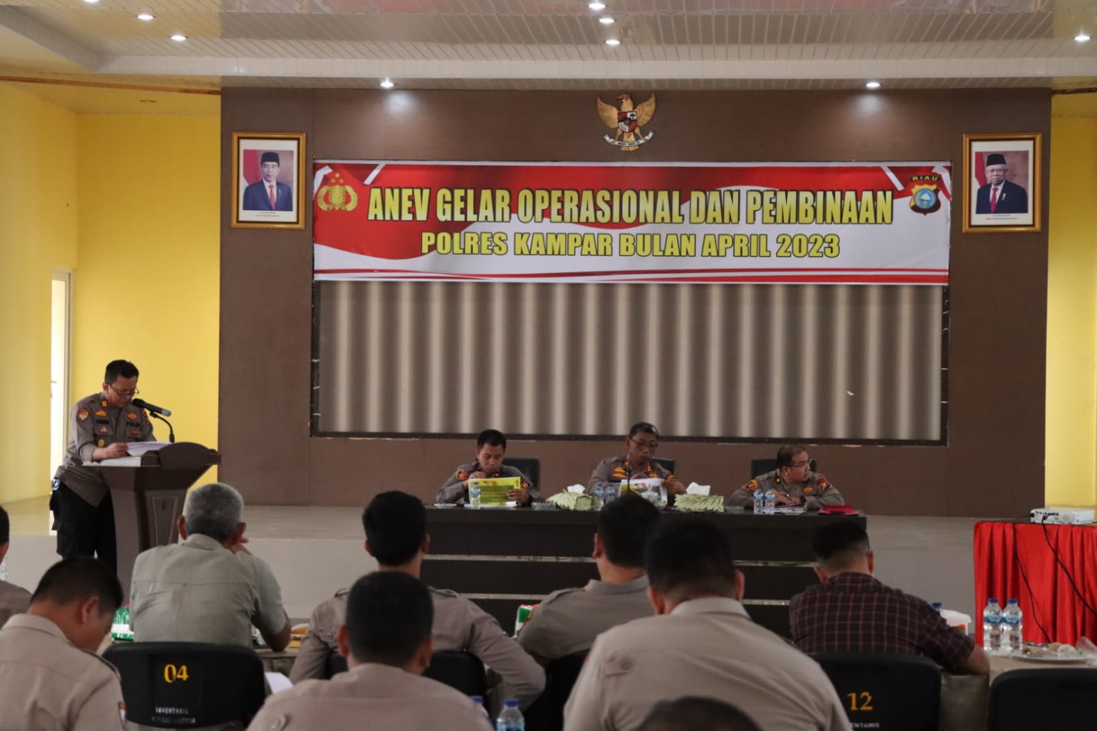 Kapolres Pimpin Langsung Pelaksanaan Anev Gelar Operasional Dan Pembinaan