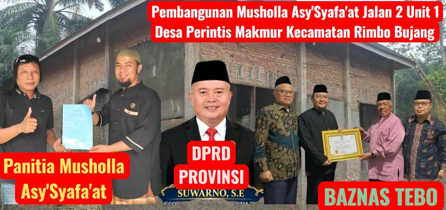 Warga Perintis Makmur Gotong Royong Bangun Musholla, Pengurus Ketok Pintu DPRD Provinsi dan BAZNAS T