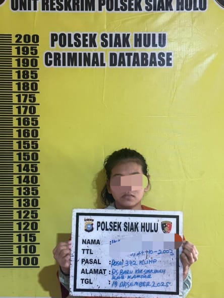 Polsek Siak Hulu Tangkap Pelaku Penggelapan di Medan