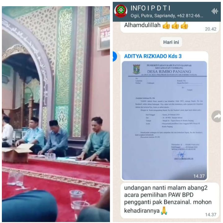 Pemilihan Anggota BPD di Rimbo Panjang Penuh Kecurangan,Pemuda Dan Tokoh Masyarakat