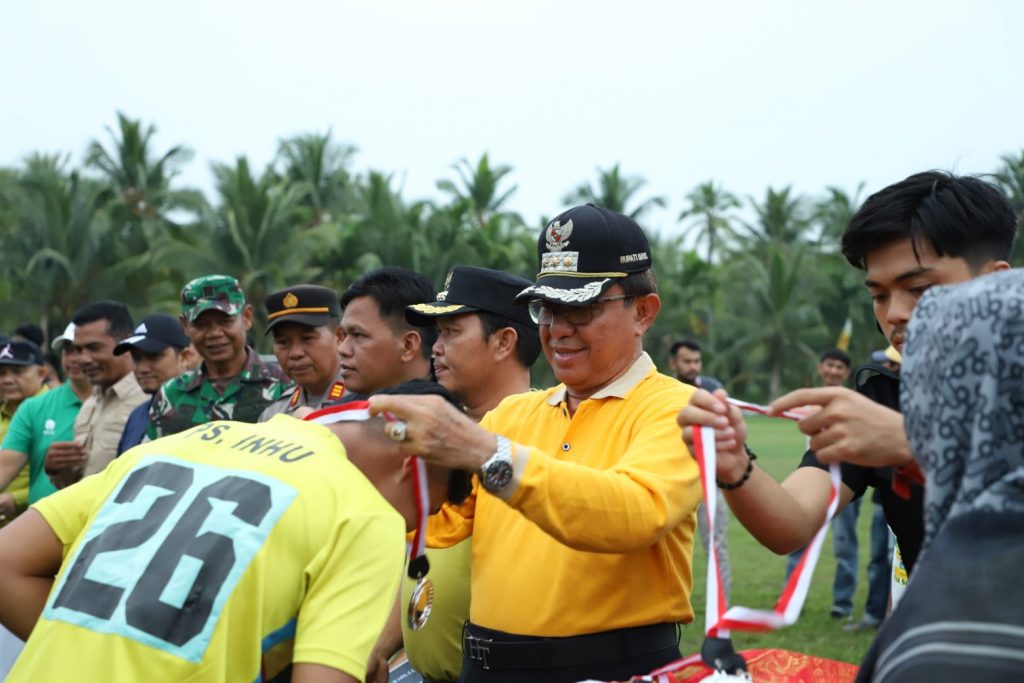 HM.Wardan Tutup Turnamen Sepak Bola Bupati Inhil 2023 Ds.Sungai Undan