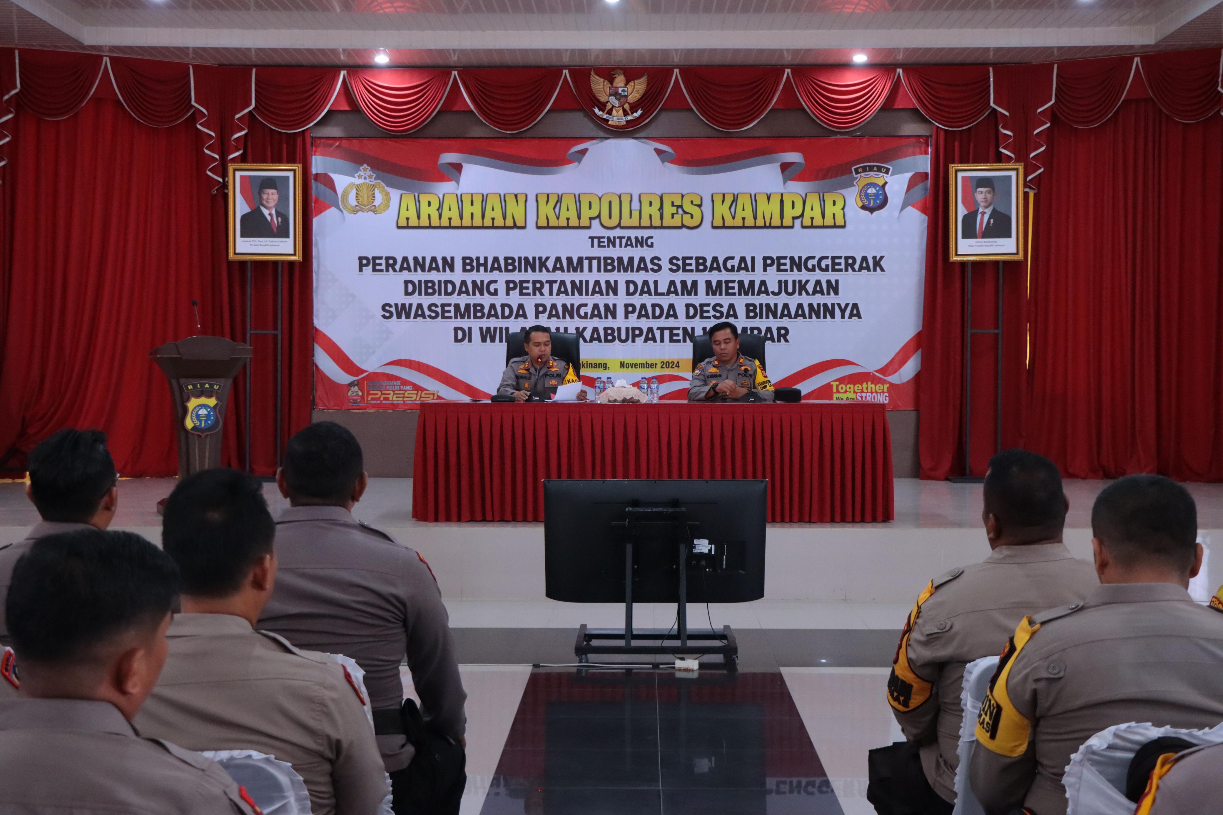 Kapolres Kampar Perintahkan Seluruh Bhabinkamtibmas Untuk Menjadi Pelopor Ketahanan Pangan 