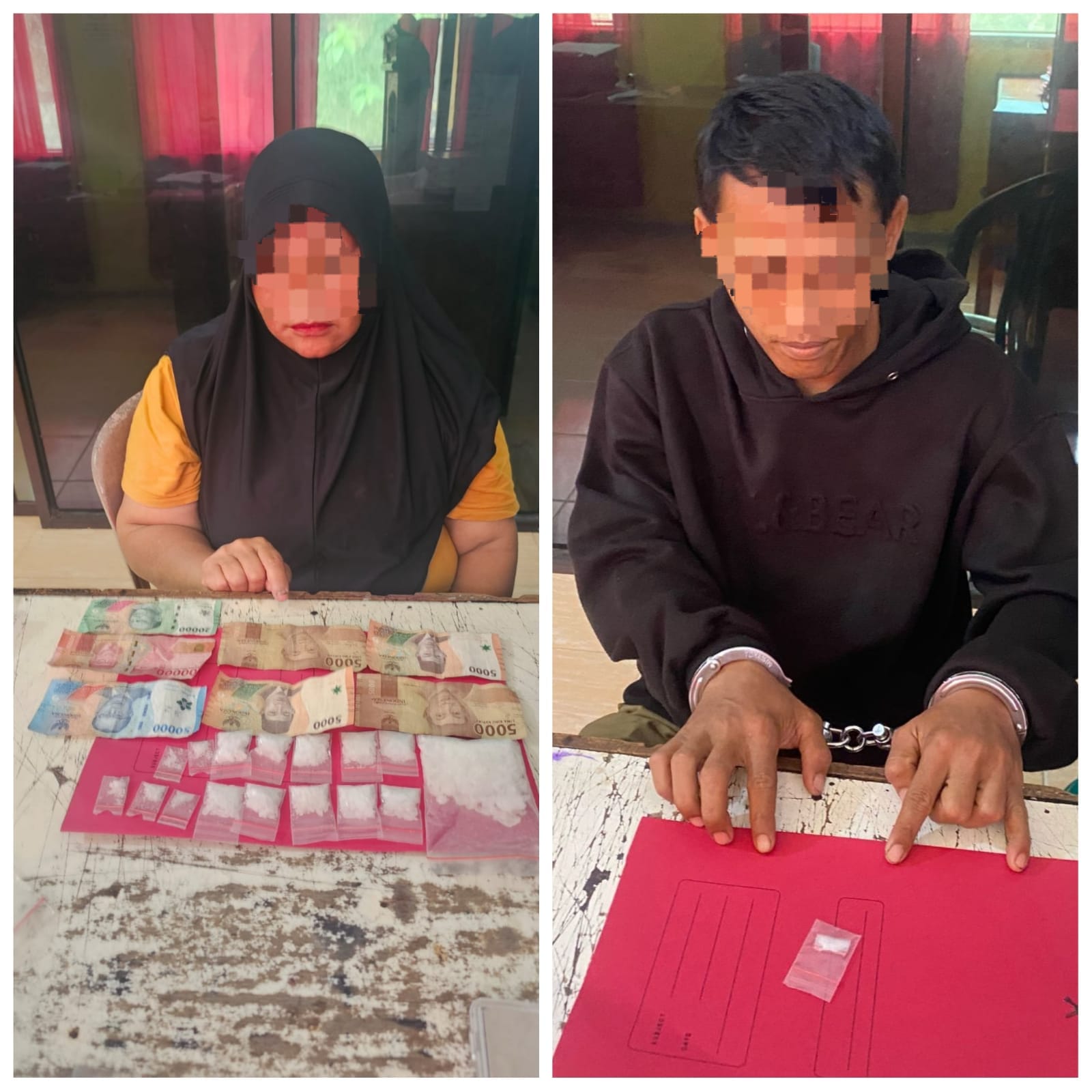 Polsek Kampar Kiri Ungkap Dua Kasus Narkoba di Desa Kebun Durian, Amankan 17 Paket Sabu dan Dua Ters