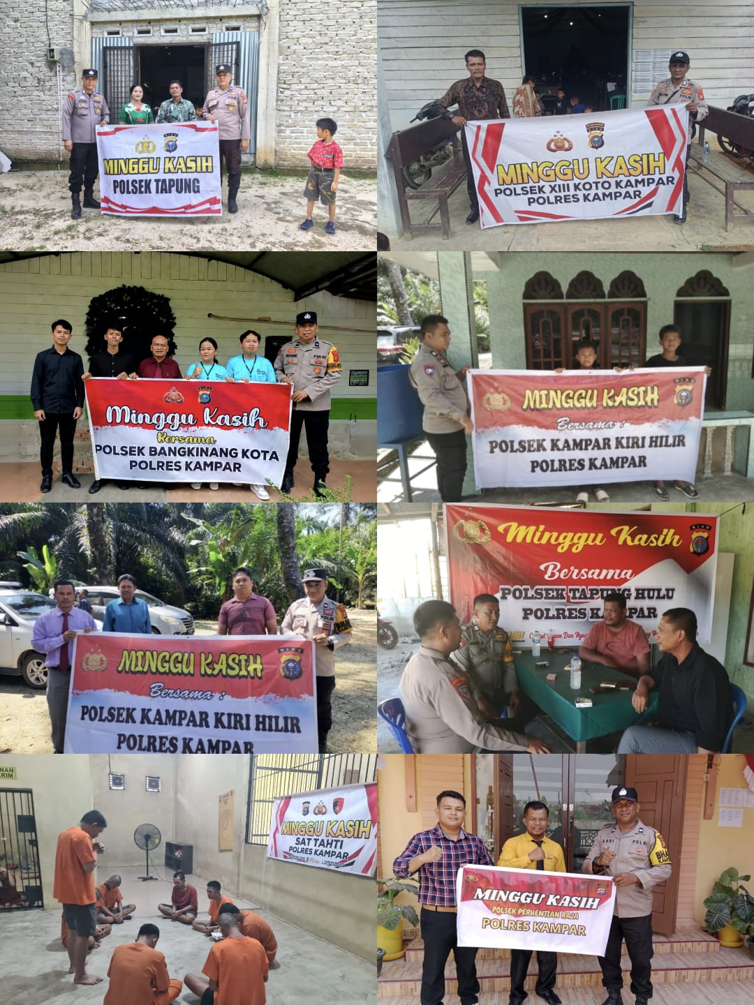 Jajaran Polres Kampar Gelar Minggu Kasih, Hadir di 10 Titik Dekatkan Diri dengan Seluruh Lapisan Mas