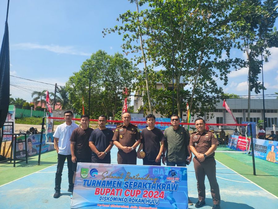 Kejaksaan Negeri Rokan Hulu Hadirkan Tim Sepak Takraw Dalam Turnamen Bupati Cup 2024