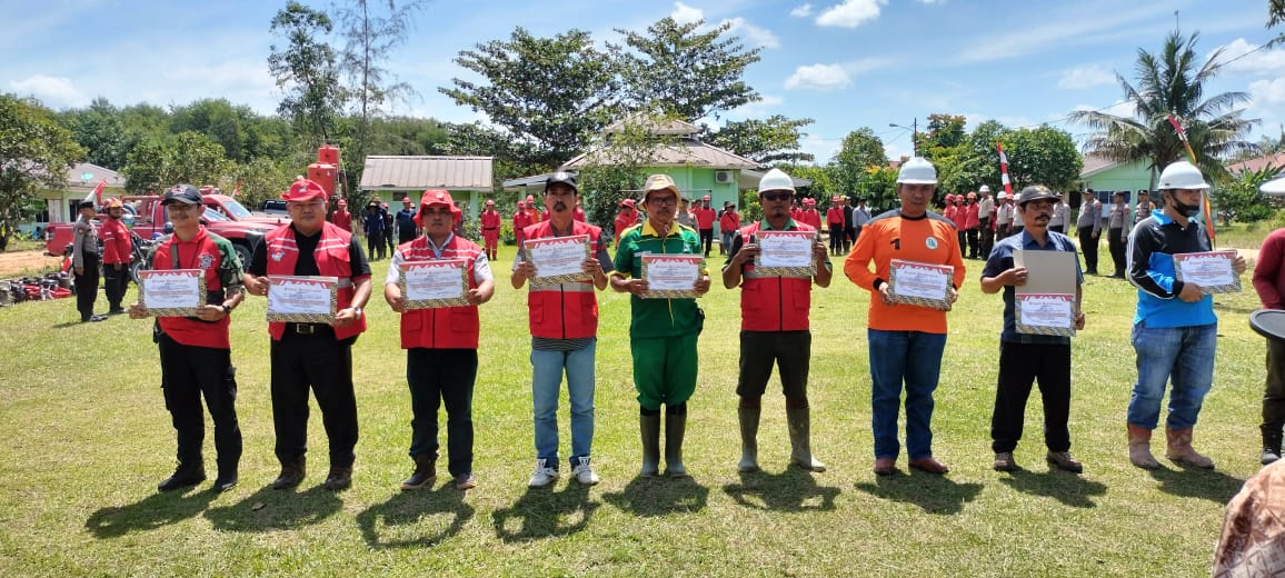 Jadi Inspektur Apel Kesiapan Penanganan Karhutla,Iptu Suheri Sitorus: Seluruh Elemen Di Bonai Daruss