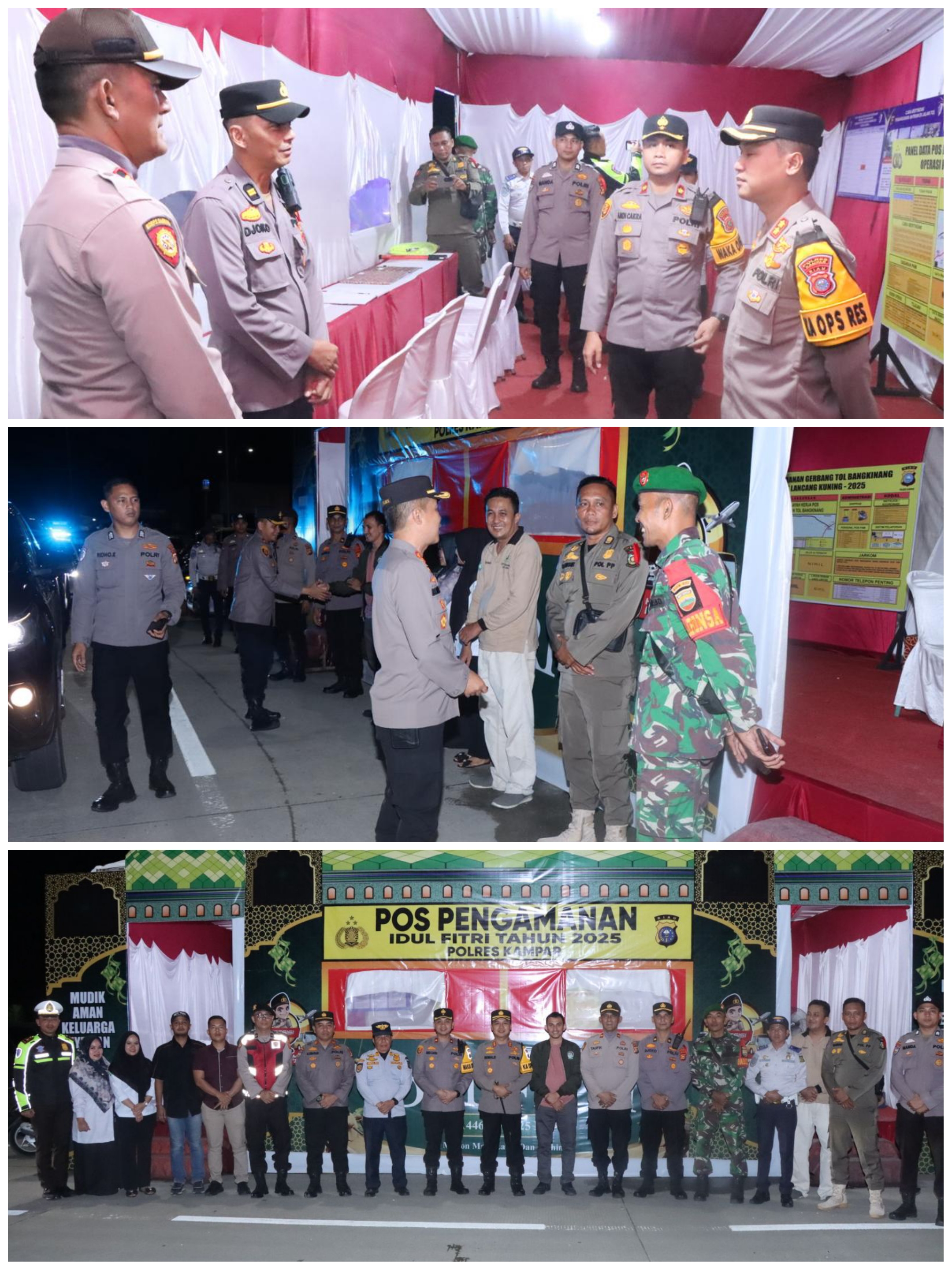 Kapolres Kampar Tinjau Langsung Kesiapan Pos Pam Operasi Ketupat 2025