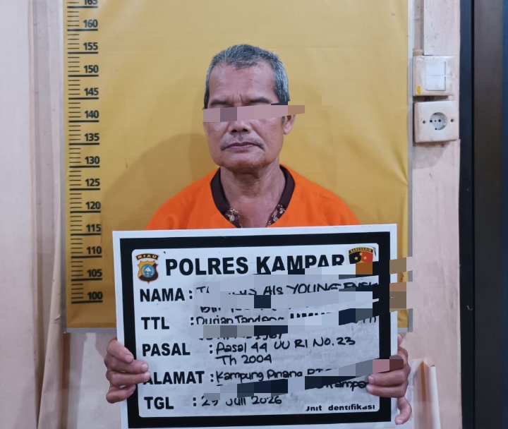 Polres Kampar Tangkap Pelaku KDRT, Diduga Karena Sakit Hati