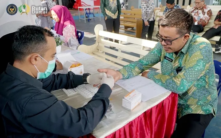 Periksa Kesehatan Petugas dan Warga Binaan, Rutan Dumai Gandeng Puskesmas Bumi Ayu dan Medang Kampai