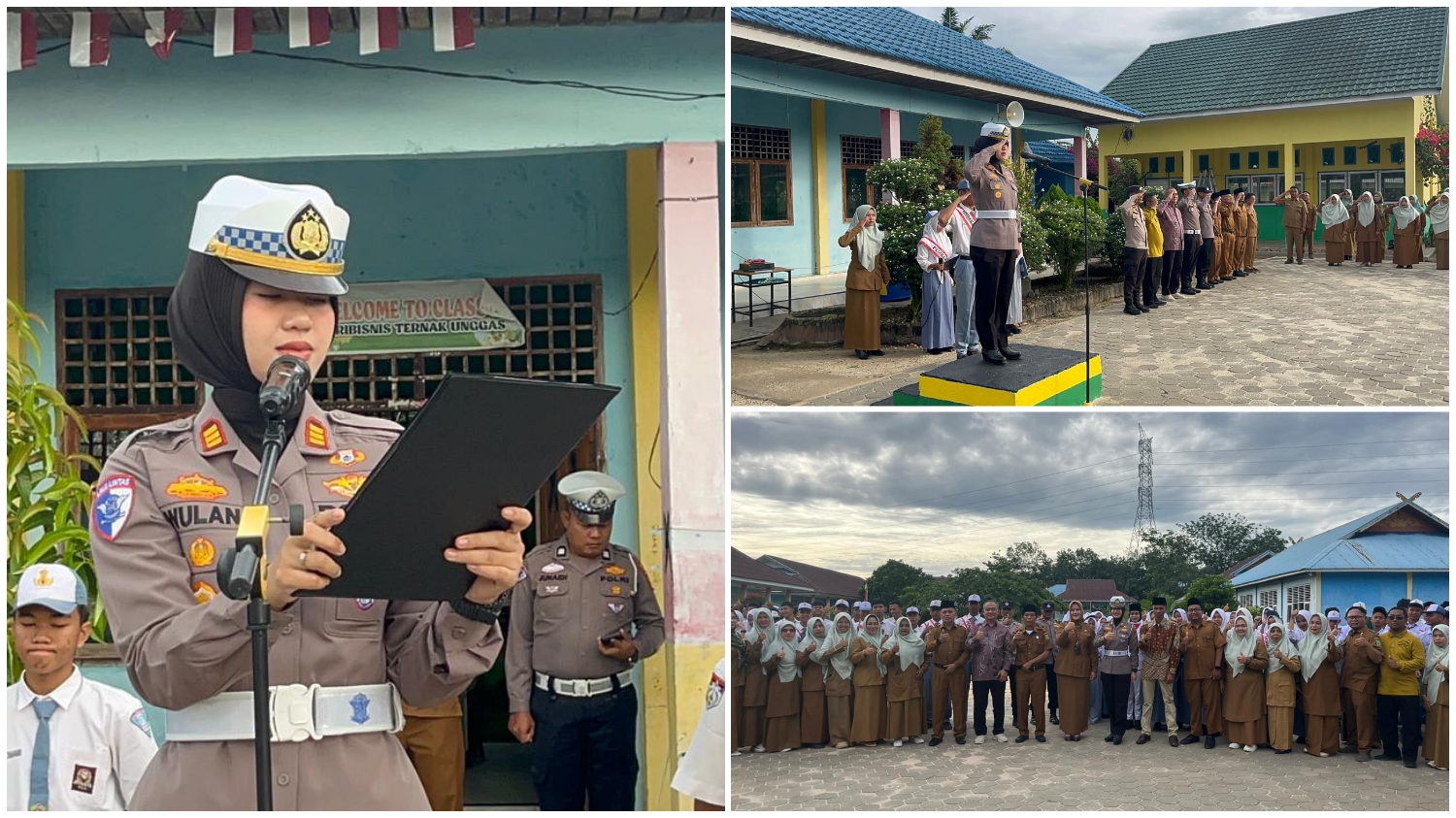SMK N 1 Kuok Hijau dengan Green Policing Satlantas Polres Kampar: Bangun Generasi Cinta Alam!