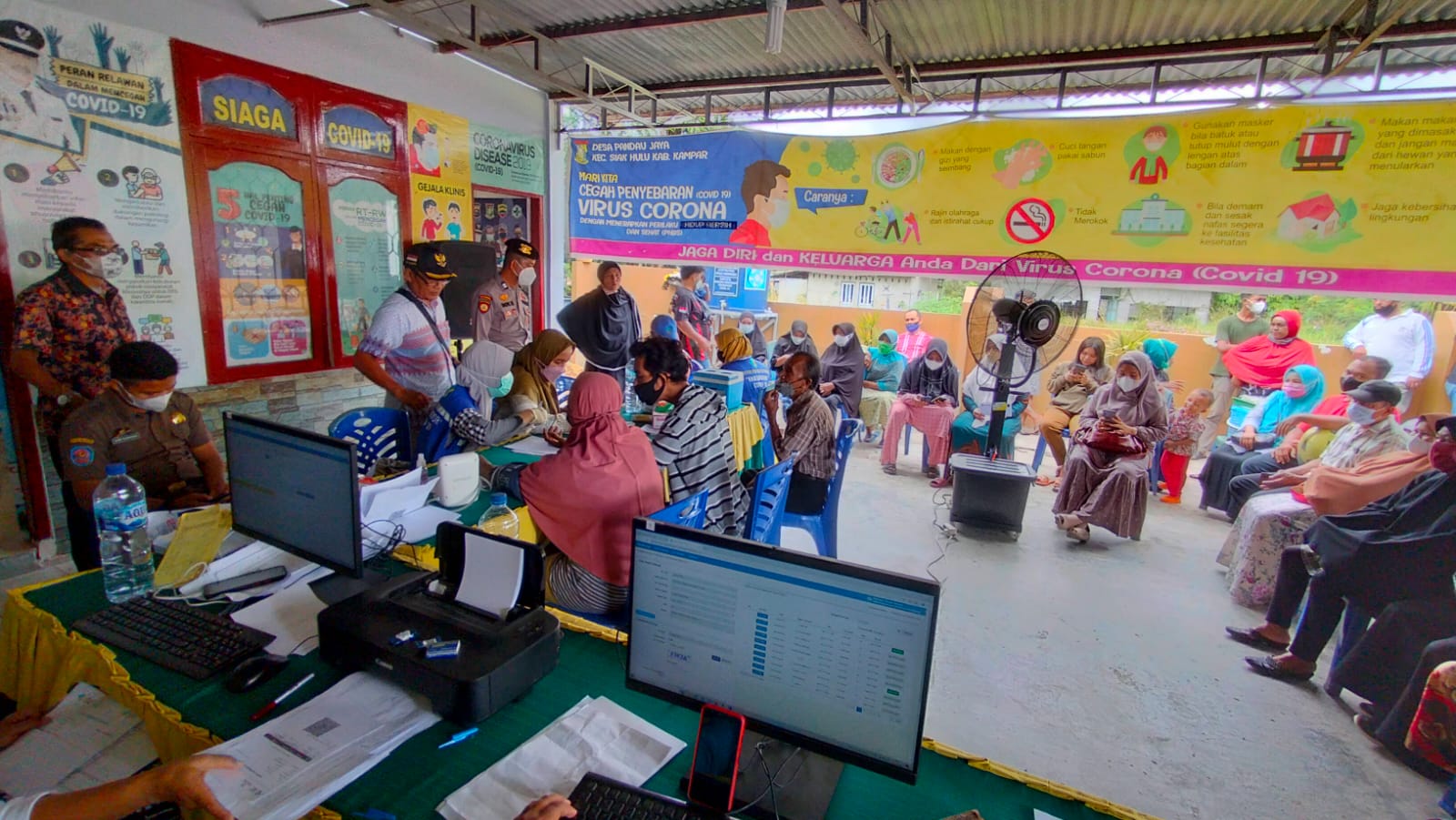 8.487 Warga Kampar Hari ini Ikuti Vaksinasi, Yang Belum Segeralah Vaksin Agar Pandemi Berakhir