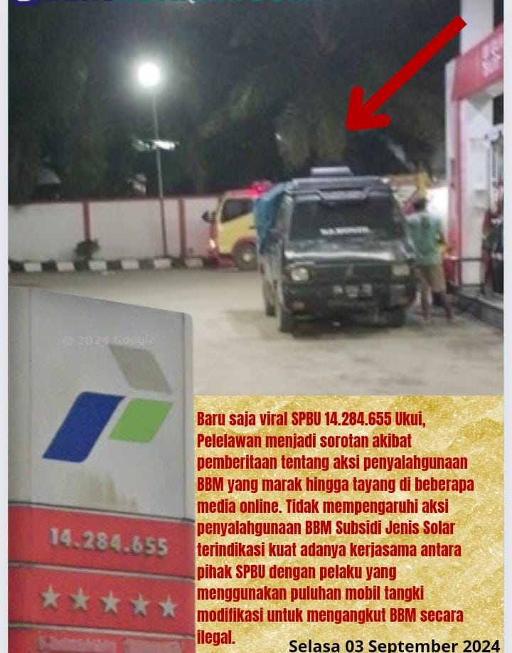 Diduga,SPBU Yang Berada di Ukui,Hanya Melayani Mobil Langsir.