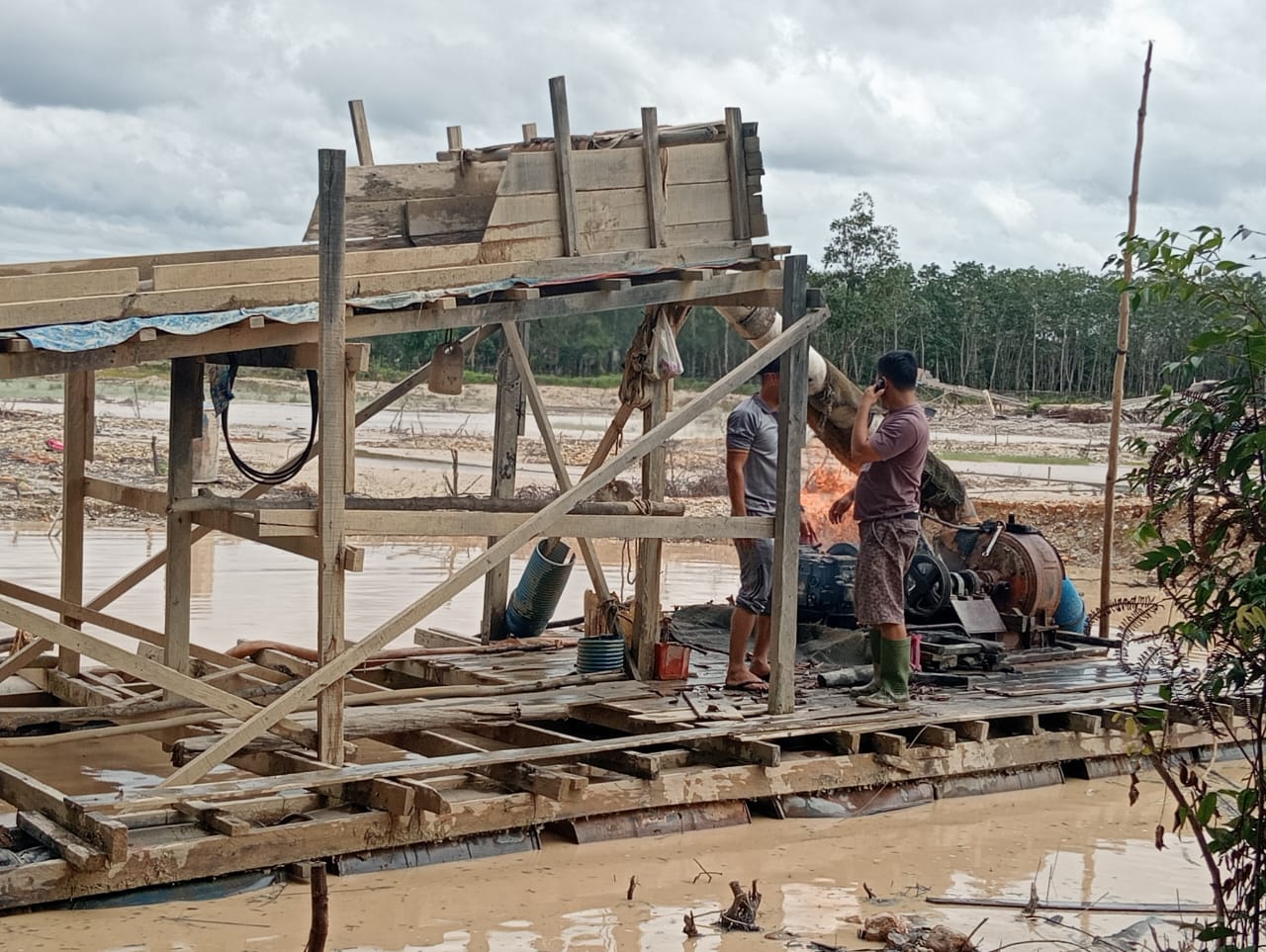 Polsek Benai Lakukan Operasi Penertiban PETI di Desa Gunung Kesiangan