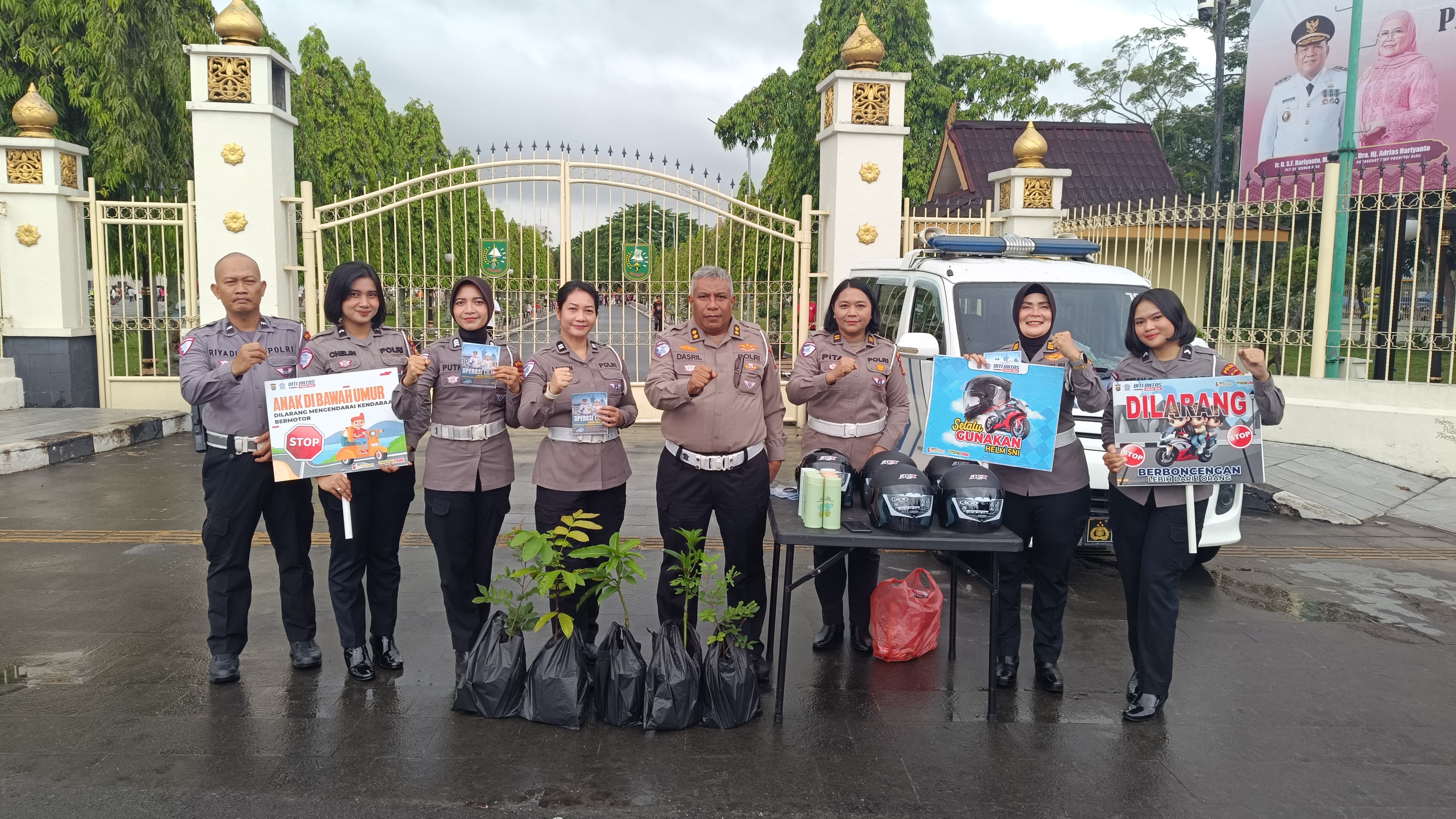Polantas Menyapa Warnai Kampanye Keselamatan dan Green Policing Dukung Operasi Lilin Lancang Kuning