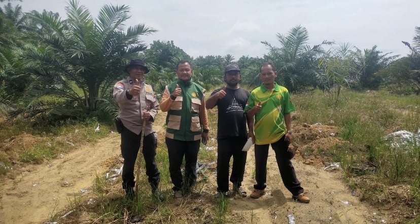 POLSEK KAMPAR KIRI HILIR BERSAMA KELOMPOK TANI TANAMI 0,5 HA JAGUNG PIPIL TUMPANG SARI DUKUNG KETAHT