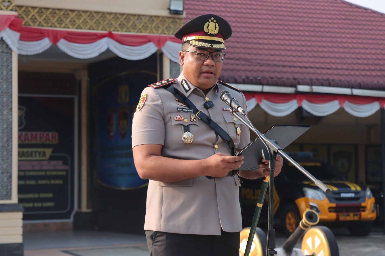 Semangat Pengabdian Membara, Kapolres Kampar Pimpin Khidmat Upacara Hari Juang Polri: Tingkatkan Pro