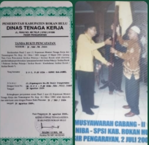 Penerima Mandat Awal H.Sarkawi SE Meperjuangkan Nasib Buruh di Rohul sejarah Di Rokan Hulu.