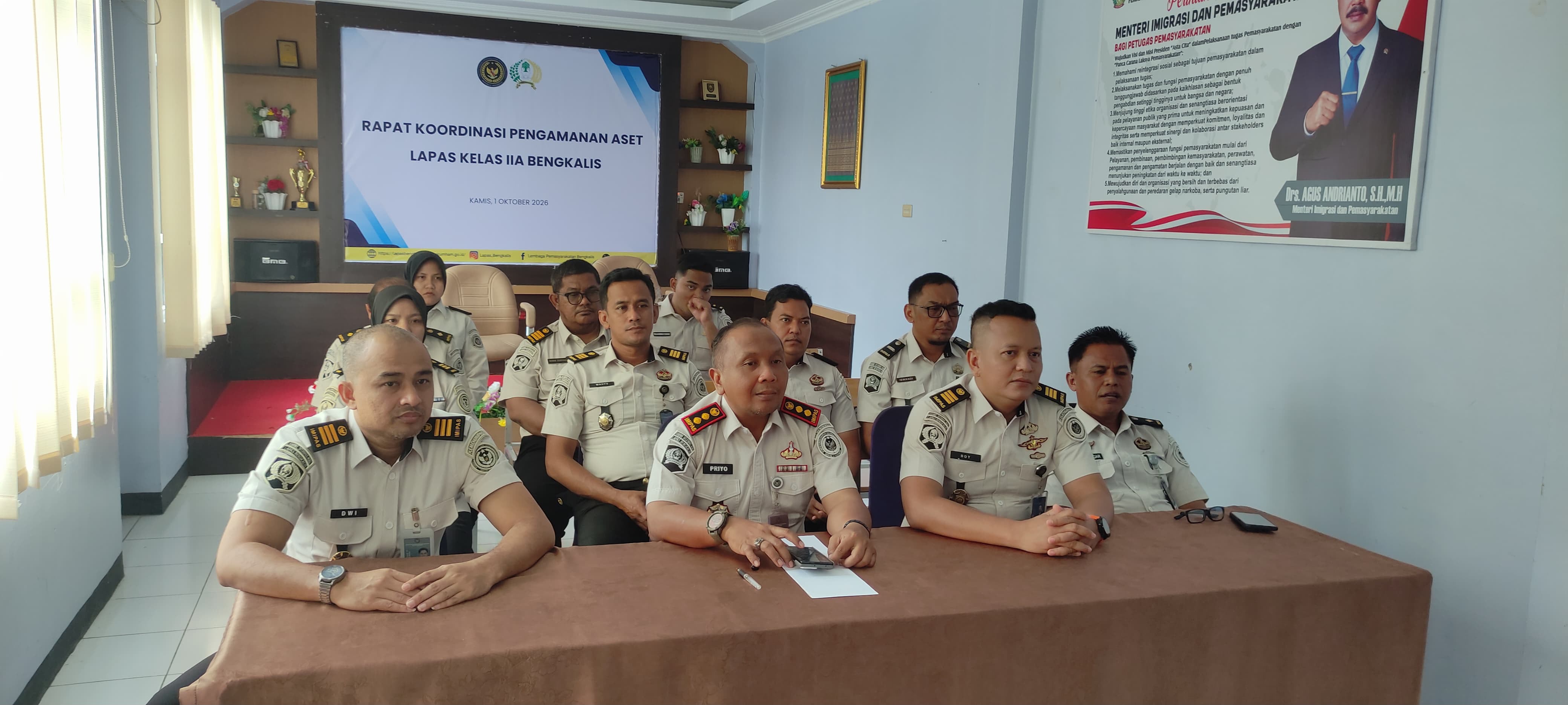 Lapas Bengkalis Ikuti Evaluasi Kinerja Ditjenpas Riau, Pelayanan Publik Jadi Sorotan