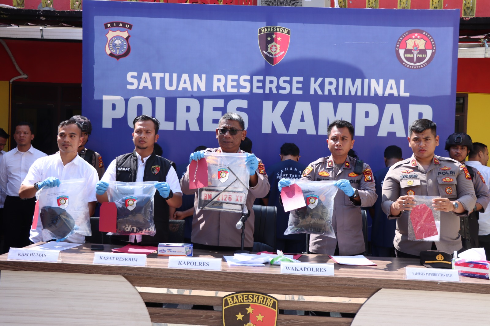 8 Pelaku Spesialis Curanmor di Masjid di Ringkus Polres Kampar