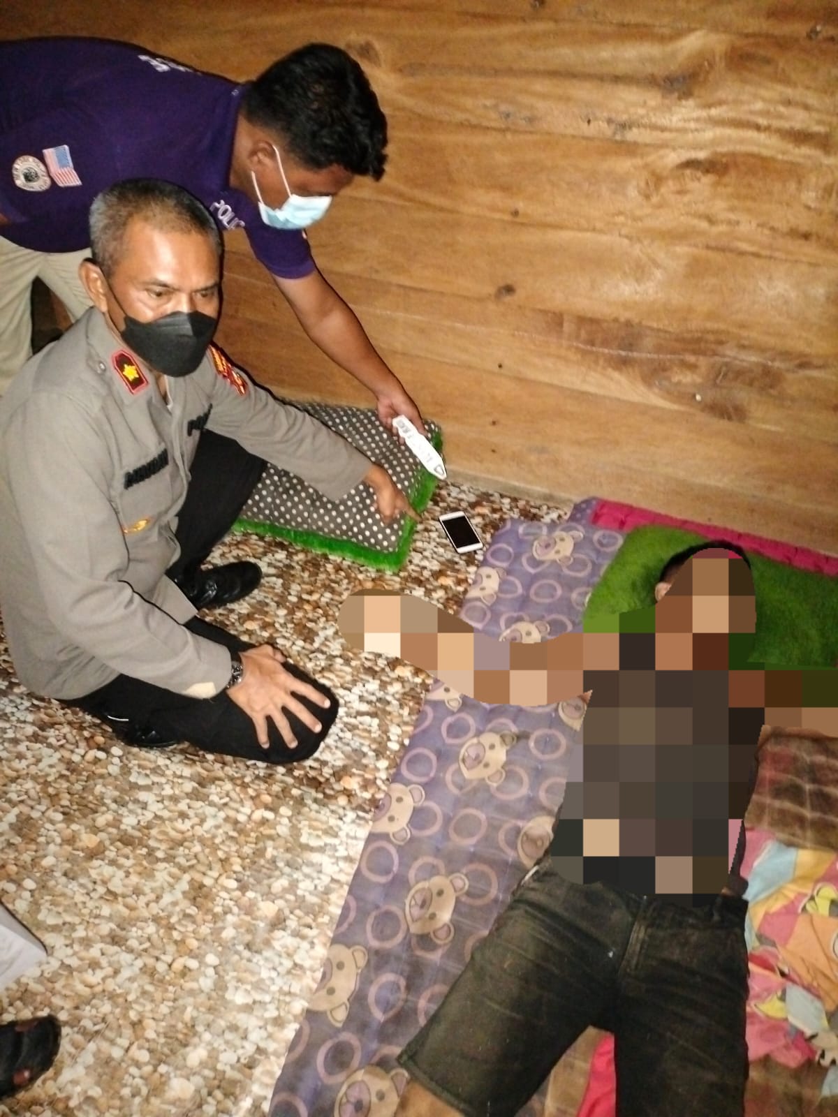 Polsek Kampar Kiri Olah TKP Penemuan Mayat, Kompol Rahmadani : Keluarga Tolak Otopsi.