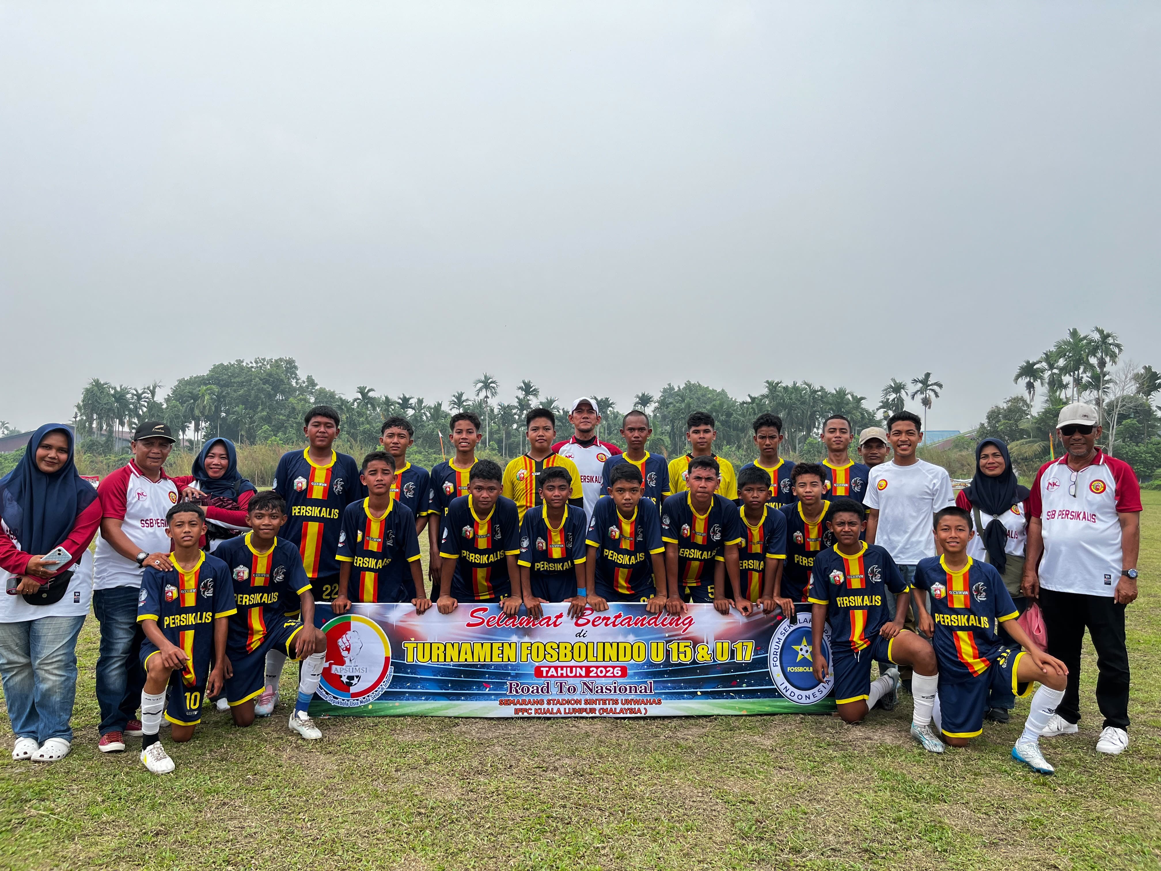SSB Persikalis Ikuti Turnamen Fossbolindo Junior League U-15 Regional Riau di Siak Sri Indrapura 