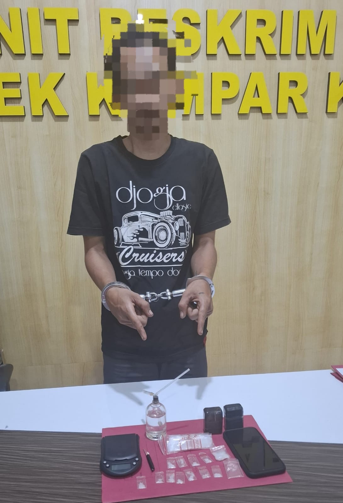 Warga Suka Makmur Ditangkap Polsek Kampar Kiri, 4,35 Gram Sabu-sabu Ikut Diamankan!