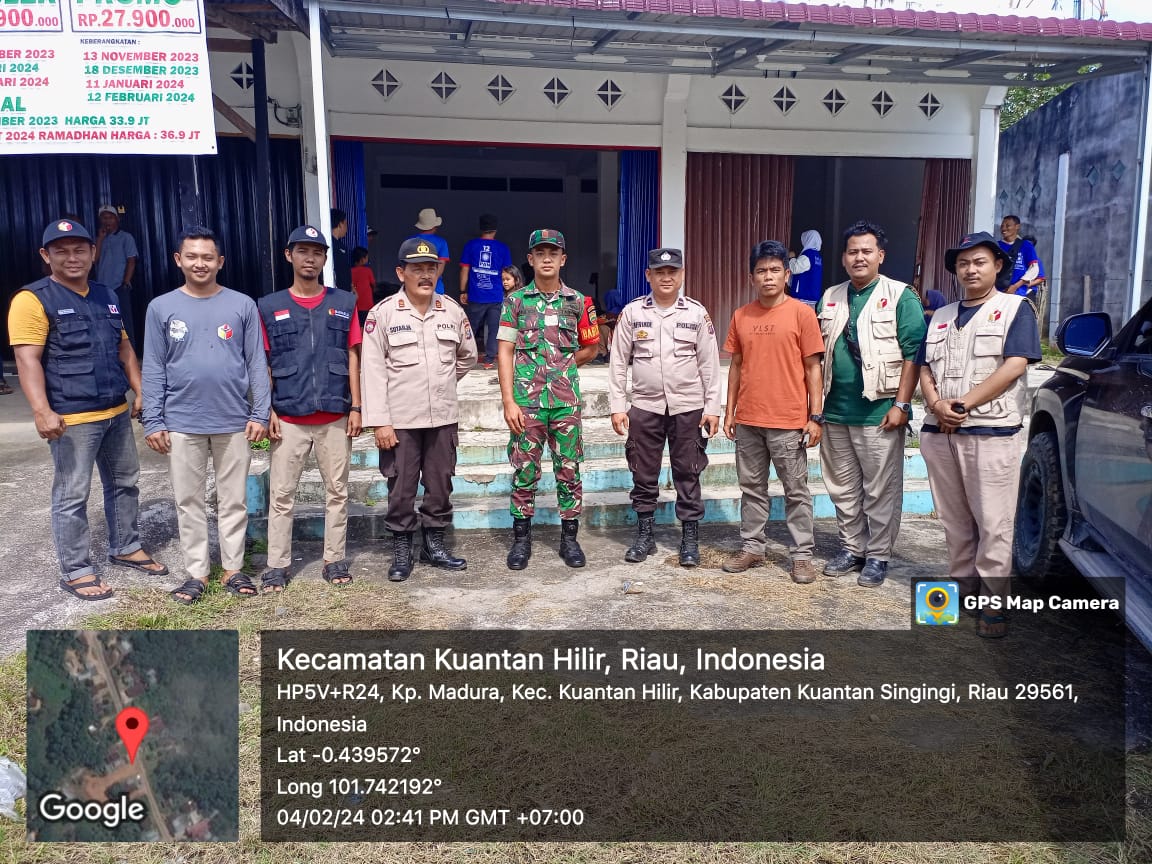 Polsek Kuantan Hilir Lakukan Pengamanan Kampanye Dalam Rangka Cooling System Pemilu Damai 2024