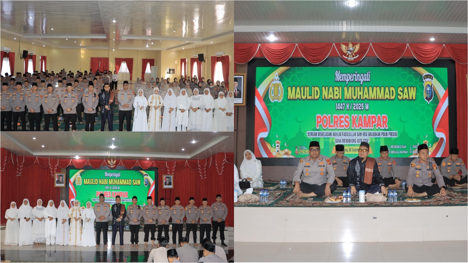 Teladani Akhlak Rasulullah, Wujudkan Polri Presisi!" Kapolres Kampar Peringati Maulid Nabi